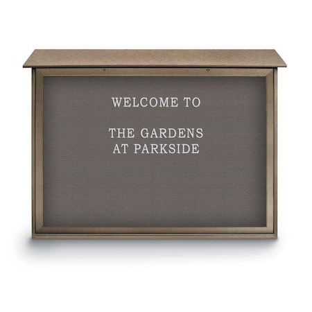 United Visual Products Outdoor Enclosed Combo Board, 48"x36", Black Frame/Green & Medium Grey UVCB4836ODB-GREEN-MEDGRY